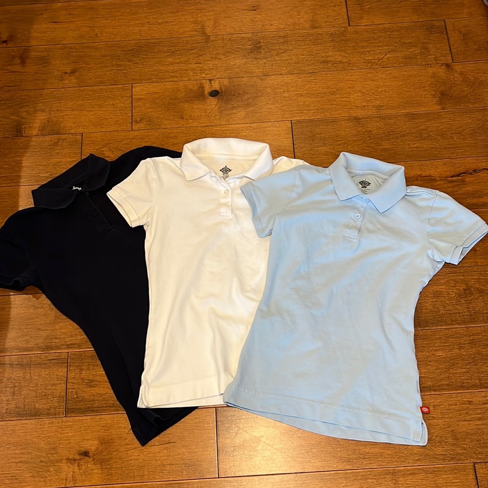 Dickies Girl Uniform Tops Set of 3 Size Small
